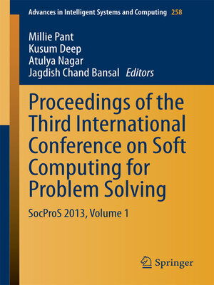 cover image of Proceedings of the Third International Conference on Soft Computing for Problem Solving